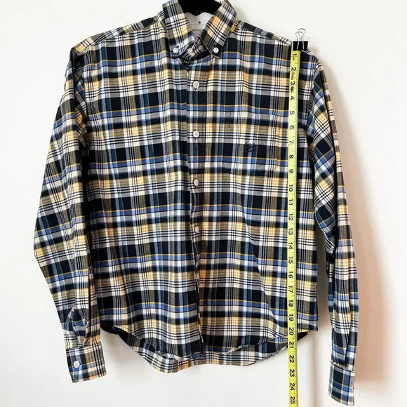 Cinch Miller Style Boys XL Plaid Button Down Shirt Western Cowboy Vintage Blue - Picture 5 of 8